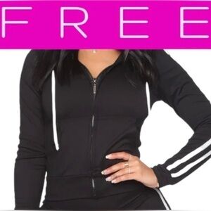 𝙁𝙍𝙀𝙀 🅽🅴🆆 Fashion Nova Tennis Court III hoodie, black & white, S